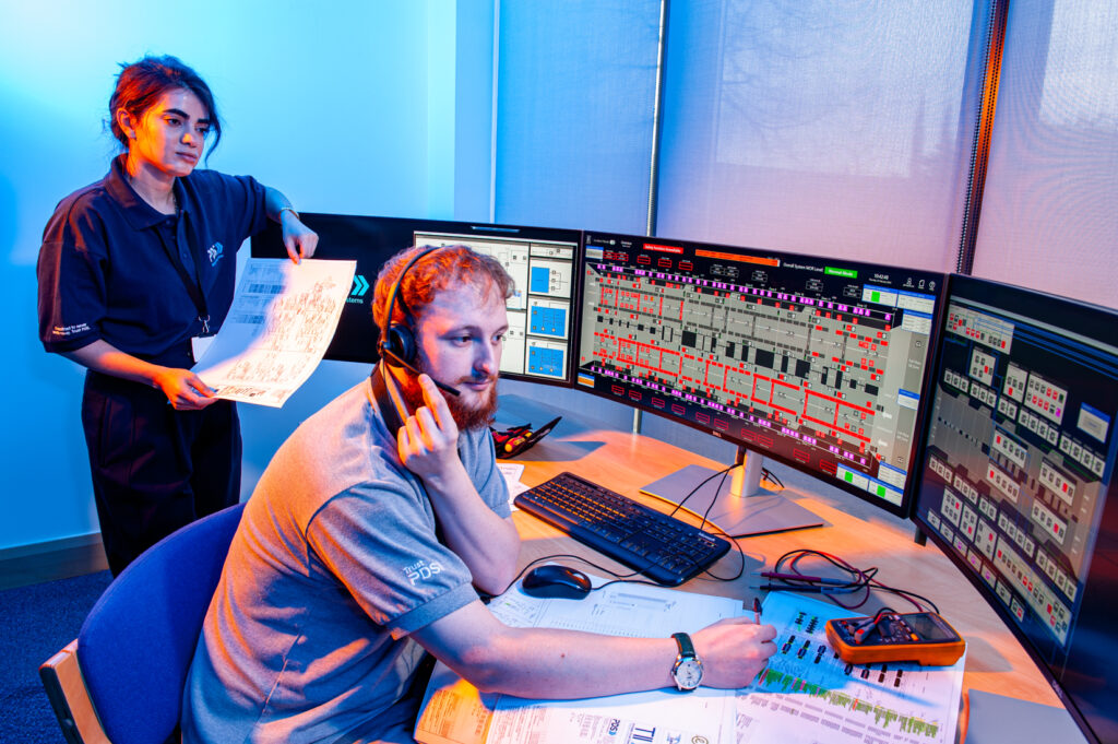 PDS staff operating SCADA systems